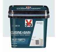 Peinture 100% imperméable Cuisine & bain V33 DécoLAB Gris bleuté 0,75 L