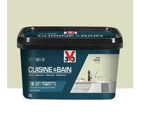 Peinture 100% imperméable Cuisine & bain V33 DécoLAB Vert tendre 2 L