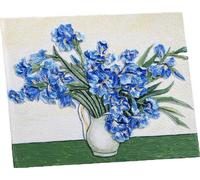 peinture 3D - Bas-relief Iris bleu