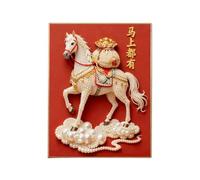 Peinture 3D de perles à faire soi-même : un tableau onirique inspiré de l'océan, idéal pour les adultes débutants et créatifs. Créez votre propre œuvre d'art 3D à partir de perles et de (Red, 40x30cm)