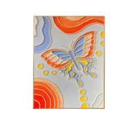 Peinture 3D de perles à faire soi-même : un tableau onirique inspiré de l'océan, idéal pour les adultes débutants et créatifs. Créez votre propre œuvre d'art 3D à partir de perles et (Orange, 40x30cm)