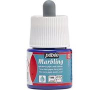 PEBEO - Flacon Marbling 45ml Cyan - Peinture à Effet Marbré Peinture Cyan Finition Brillante - Marbling sur Supports Clairs et Poreux - 45ml - Cyan