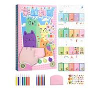 Peinture à gratter, ensemble de couleurs à pois arc-en- , papier, kit de cartes postales pour , carnets, cartes postales pour filles et garçons de 6 ans et plus, projet d'activités