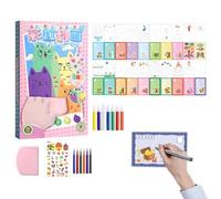 Peinture à gratter pour , peinture à gratter de couleur à points - Ensemble de peinture couleur arc-en-- Peinture à gratter à points arc-en-pour âgés de 6 ans et plus, carnets de peinture à raclette p