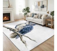 Peinture À L’Aquarelle Tapis Antidérapant 100 x 160 cm Doux Tapis, pour Salon Chambre à Coucher Salle à Manger Animal Chouette Moderne Lavable Poils Ras Lavable Poils Courts Moquette
