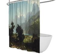 Peinture à l’huile Rideau de douche paysager tissu imperméable 150x200cm