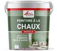Peinture à la Chaux Intérieure Décorative - MINERALIS 15 m² Améthyste Mauve | Aspect Mat, sans Solvant Ni Odeur, Perméable, Murs, Ciment, Pierre, Chaux, Application à la Brosse - Arcane Industries