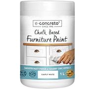 Peinture à la craie blanche pour meubles 1 L + mélangeur | Peinture à la craie | Idéale pour un style shabby chic | Séchage rapide