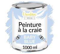 Peinture à la Craie Bleu Bébé - Creative Deco - 1L - Mat et Lavable - Rénovation de Meubles
