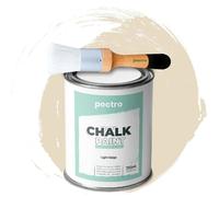 Peinture à la Craie - PECTRO - BEIGE CLAIR - 750ml - Brosse en Bois - Finition Mat