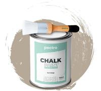 Peinture à la Craie - PECTRO - BEIGE FONCÉ - 750ml - Brosse en Bois - Finition Mat