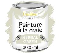 Peinture à la Craie Vert Gris - Creative Deco - 1L - Mat et Lavable - Rénovation Meubles