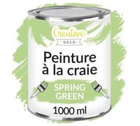 Peinture À La Craie Vert Printemps - Creative Deco - 1l - Mat Et Lavable - Rénovation Meubles
