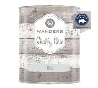 Peinture à la craie Wanders Shabby Chic 750 ml - Gris très clair/Brouillard - Laque pour meubles de cuisine et peinture pour meubles sans ponçage. Peinture à la craie, pour bois & plus. Haute