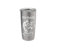 Peinture à l'aérographe drôle nain fantastique RPG Gobelet isotherme en acier inoxydable double paroi