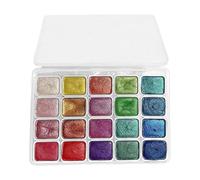Peinture à l'aquarelle - Aquarelle liquide - Kit de peinture à l'aquarelle portable de 20 couleurs - Kit d'art convivial pour les voyages avec pinceaux et palette - Idéal pour élaboration, projets