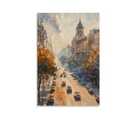 Peinture à l'aquarelle Sofia Cathédrale Saint-Alexandre Nevski Bulgarie Décoration d'intérieur sans cadre 30 x 45 cm