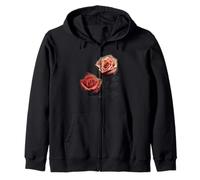 Peinture à l'aquarelle vintage de fleurs de roses Sweat à Capuche