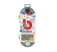 Peinture À L'eau - Palette De 12 Couleurs - Pinceau Inclus - Enfant - Scolaire - Bruynzeel
