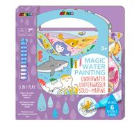 Avenir Jeu de coloriage sous-marin 3 en 1 - Kit créatif avec jeux, autocollants et images à colorier - Pour enfants à partir de 3 ans