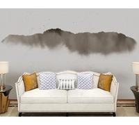 Peinture À L'Encre De Chine Peinte À La Main Sommets Montagneux Oiseaux En Vol Papier Peint 3D Installation Facile Intissé Tapisserie Bureau Salon Canapé Chambre Décoration Murale-400cm×280cm