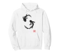 Peinture à l'encre de Poisson Koi Japonais Sweat à Capuche