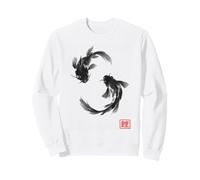 Peinture à l'encre de Poisson Koi Japonais Sweatshirt