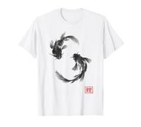Peinture à l'encre de Poisson Koi Japonais T-Shirt
