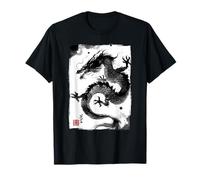Peinture à l'encre Dragon Japonais Sumi-e Dark Art T-Shirt