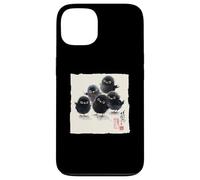 Peinture à l'encre Japonaise Sumi-e Motif Oiseaux Coque pour iPhone 13