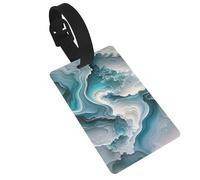 Peinture à l'encre sur jade sculptée marbrée étiquettes de bagage étiquettes d'identification étiquettes de valise, idéales pour les voyages croisières sacs à dos sacs à dos