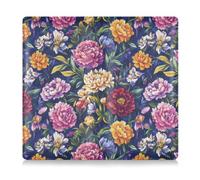 Peinture à l'huile avec fleurs rétro colorées en cuir pour carte grise et assurance, étui portefeuille de voiture essentiel pour documents, cartes, permis