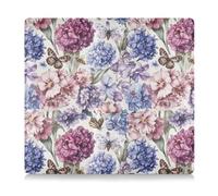 Peinture à l'huile avec fleurs rétro colorées en cuir PU pour carte d'immatriculation et carte d'assurance, étui portefeuille essentiel pour carte d'identité, permis de conduire, cartes d'information