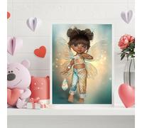 Peinture À L'huile Avec Les Nombress D'elfe Pour Fille, Bricolage Sur Toile, Bricolage D'images, Toile Peinte À La Main, 40x50cm, Kit Cadeau