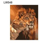 Peinture À L'huile Avec Numéros Sans Cadre, 60% Animaux, Kit De Bricolage, Décoration Murale Pour Salon, Offre Spéciale