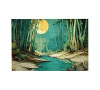 Peinture à l'huile Bambou Forêt Puzzle en bois Horizontal 300 pièces pour la famille, les loisirs et la créativité