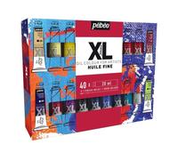 Peinture à l'huile - Bpîte - 40 tubes 20 ml - Couleurs assorties - Pinceau inclus - Qualité fine