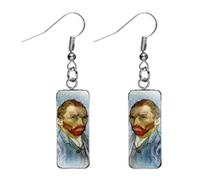 Peinture à l'huile (Café de nuit) Boucles d'oreilles Bijoux de fantaisie Collection d'artistes célèbres Boucles d'oreilles Artisanat Cadeaux