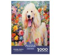 Peinture à l'huile Chien Puzzles 1000 Pieces Cadeau Unique Jeu Éduchatif Challenge Toy À De Qualité Supérieure Peinture Art pour Adultes Et Enfants À Partir De 14 Ans 70x50cm/1000pcs