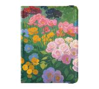 Peinture à l'huile couleur été jardin mystérieux cuir décoratif passeport titulaire couverture vaccin étui protecteur housse passeport titulaire léger, Peinture à l'huile couleur été jardin