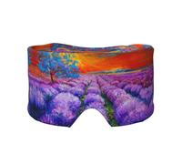 Peinture à l'huile de lavande, imprimé doux, cache-oreilles et yeux pour adultes, couverture de protection pour soulager la sieste de voyage