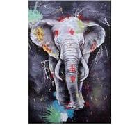 Peinture à l'huile éléfant MENDLER HWC-H25 peinte à la main 150x100cm G