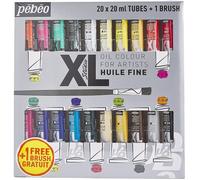 Peinture à l'huile - Fine - 20 tubes de 20 ml + 1 pinceau - Pébéo Studio XL