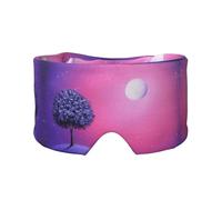 Peinture à l'huile imprimée de scène de nuit - Cache-oreilles doux pour adultes - Couverture de protection pour le sommeil de voyage