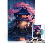 Peinture à l'huile Japonaise Puzzles de 1000 pièces pour Adultes Jeu de Casse-tête est idéal comme Cadeau pour Toute la Famille 38x26cm