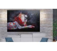 Peinture à l'huile lion MENDLER HWC-H25 150x100cm