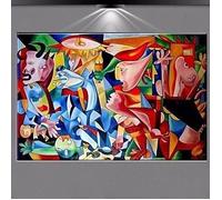 Peinture à l'huile Pablo Picasso abstraite Guernica et les femmes d'Alger - 100 % peinte à la avec cadre 40x60cm[6528]
