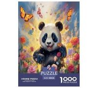 Peinture à l'huile Panda Puzzle 1000 Pièces Educa Jouet en Bois Divertissement Créatif De l'art De La Décoration Jeu Éduchatif Challenge Toy Adultes & Enfants des 14 Ans 38x26cm/1000pcs
