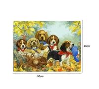 Peinture À L'huile Par Numéros De Chien Mignon Sans Cadre, Kit De Bricolage Par Numéros, Décoration Murale De Salon, Offre Spéciale, 60%