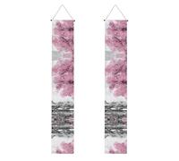 Peinture à l'huile Paris Tour Eiffel Bannières de porche imprimées, bannières décoratives à suspendre, adaptées pour les décorations de fête intérieures et extérieures.